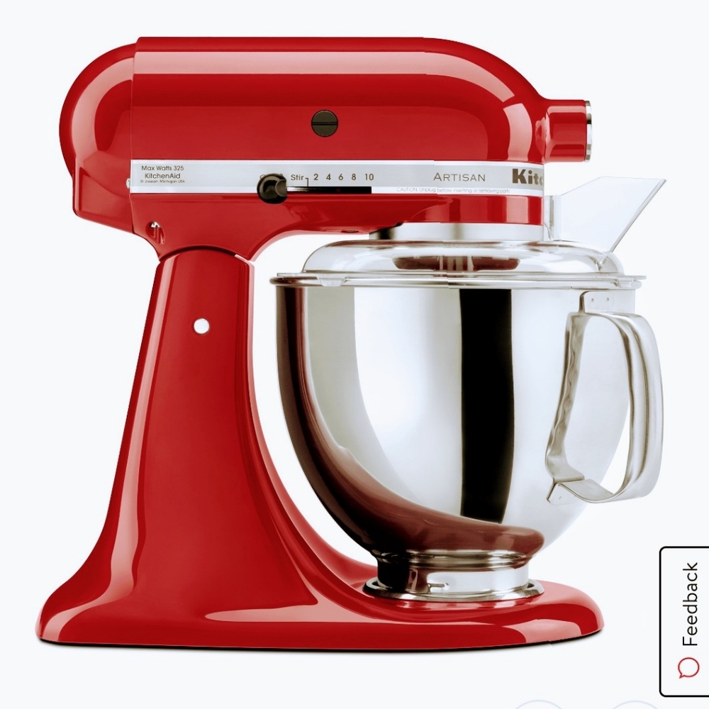 Kitchenaid Polished Stainless Steel Tilted Mixer